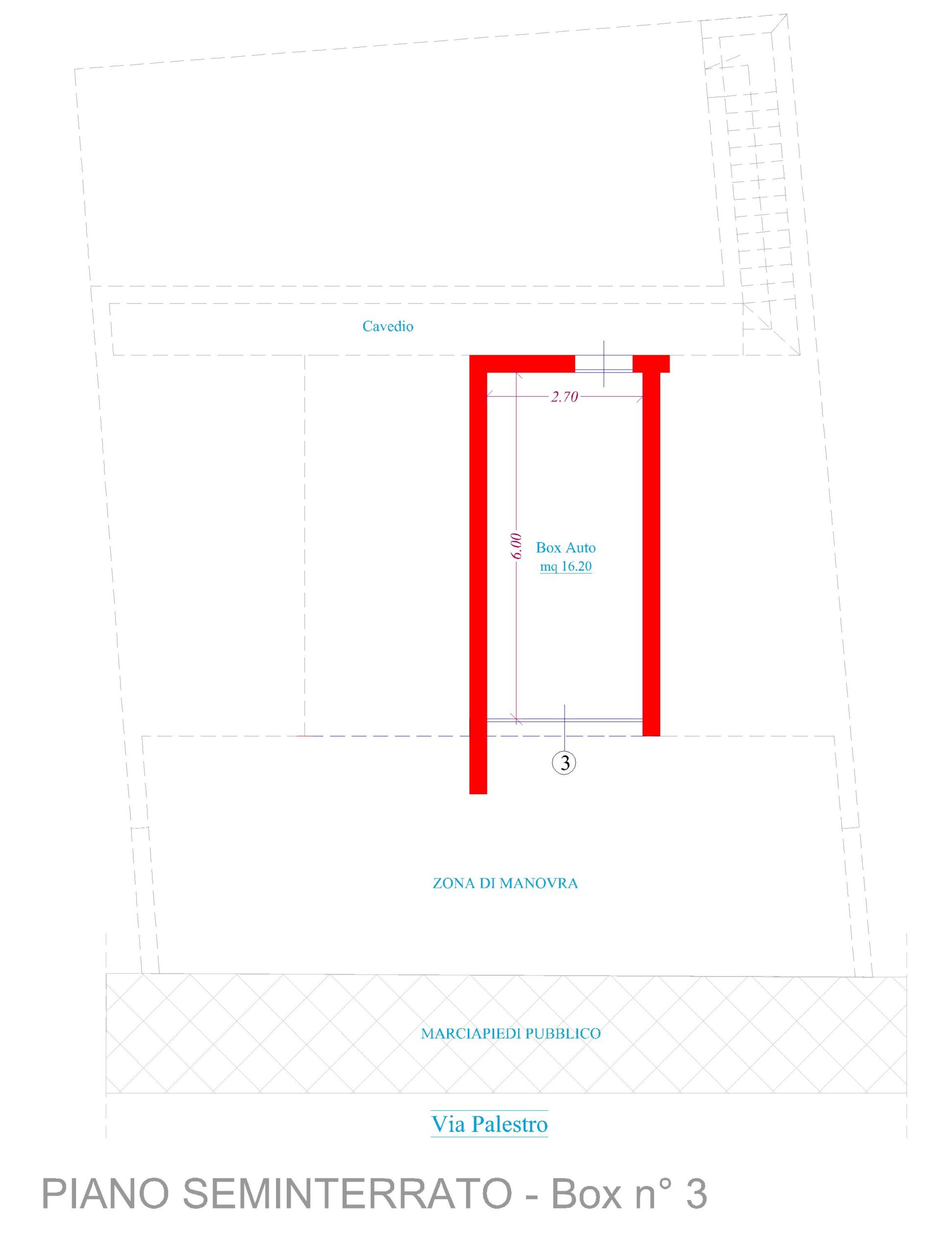 Piano Seminterrato – Box n° 3
